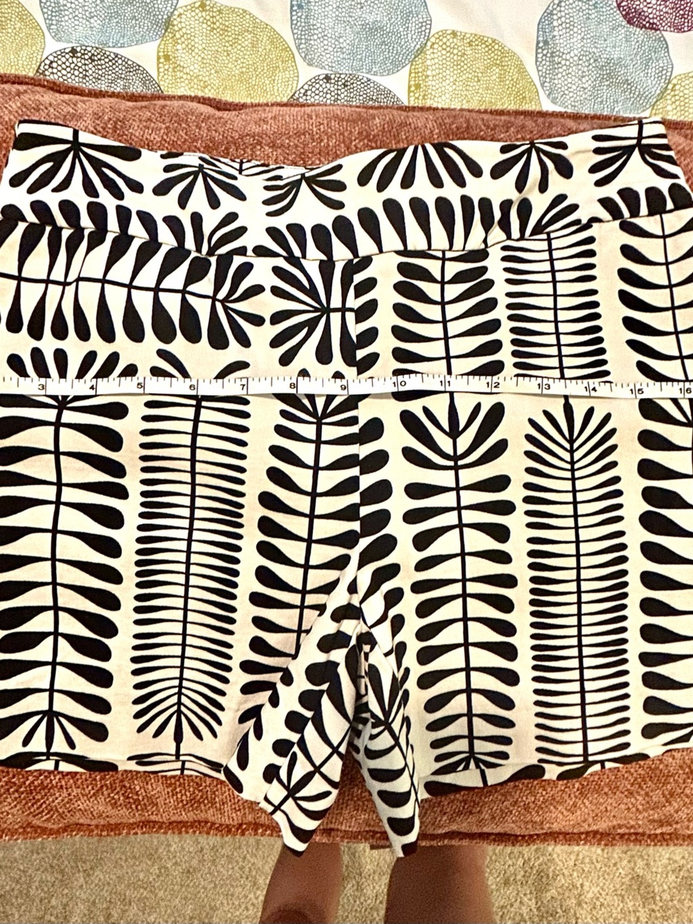 Women’s Black & White Printed Shorts